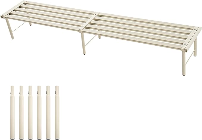 MultirackX Metal Plant Stand, Rust-proof Aluminum Flower Pot Stand, Heavy Duty Planter Display Shelving for Patio Balcony Garden Living Room Decorative (White, 47.2 Inch)