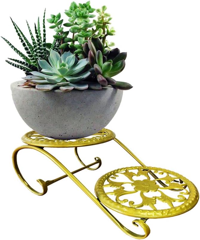 BSTMAI plant stand (Gold, 2 Tier)