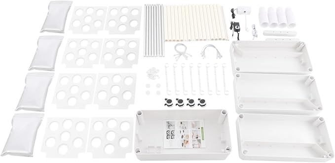 Hydroponics Growing System with LED Growth Lights and Water Pump, 4 Layers Hydroponic Vegetable Growing Kit 56 Sites for Fruits, Vegetables, Herbs