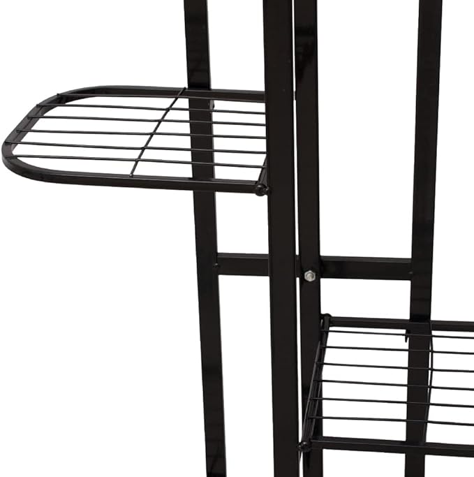 Cre Cra Tall Metal Plant Stand Indoor Outdoor 6 Tier Flower Pot Plant Stand Multi Tier Plant Holder Shelf Display Rack for Garden Patio Balcony