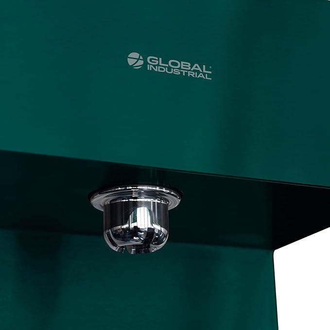 Global Industrial Outdoor Bottle Filling Station & Bi-Level Drinking Fountain, Green Powder Coat