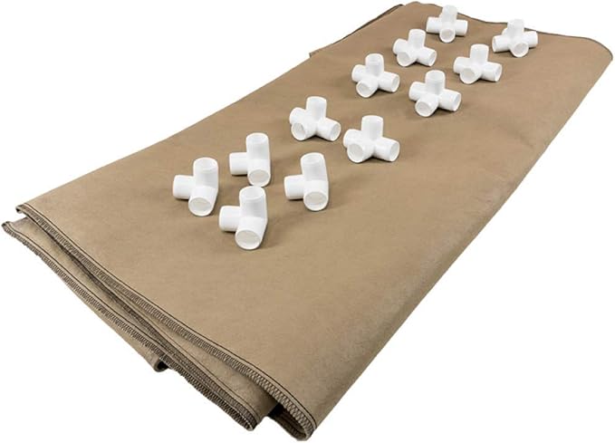 Sustainable Village Grassroots Fabric Raised Garden Bed 4'x8' with Trellis | Outdoor or Indoor Planter Bed Set | for Gardening, Flowers, Plants, and Vegetables