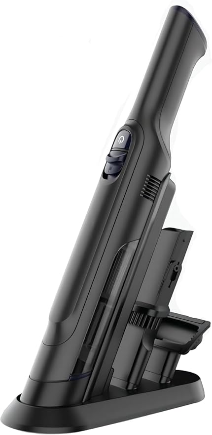 Handheld Vacuum Cordless, Lightweight 1.4lb with Powerful Suction, Charging Dock, Single Touch Empty and Detachable Dust Cup, Portable Mini Car Vac for Home Office and Pet Hair (Premium Grey)