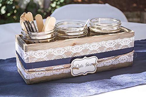 Wooden Planter Box, Rustic Barn Wood, Plastic Liner, Garden Decor, Restaurant and Wedding Decorations, Wedding Bouquets, Table Centerpiece, Rectangle, 12 x 4 Inches, (Rectangular), (Set of 4)