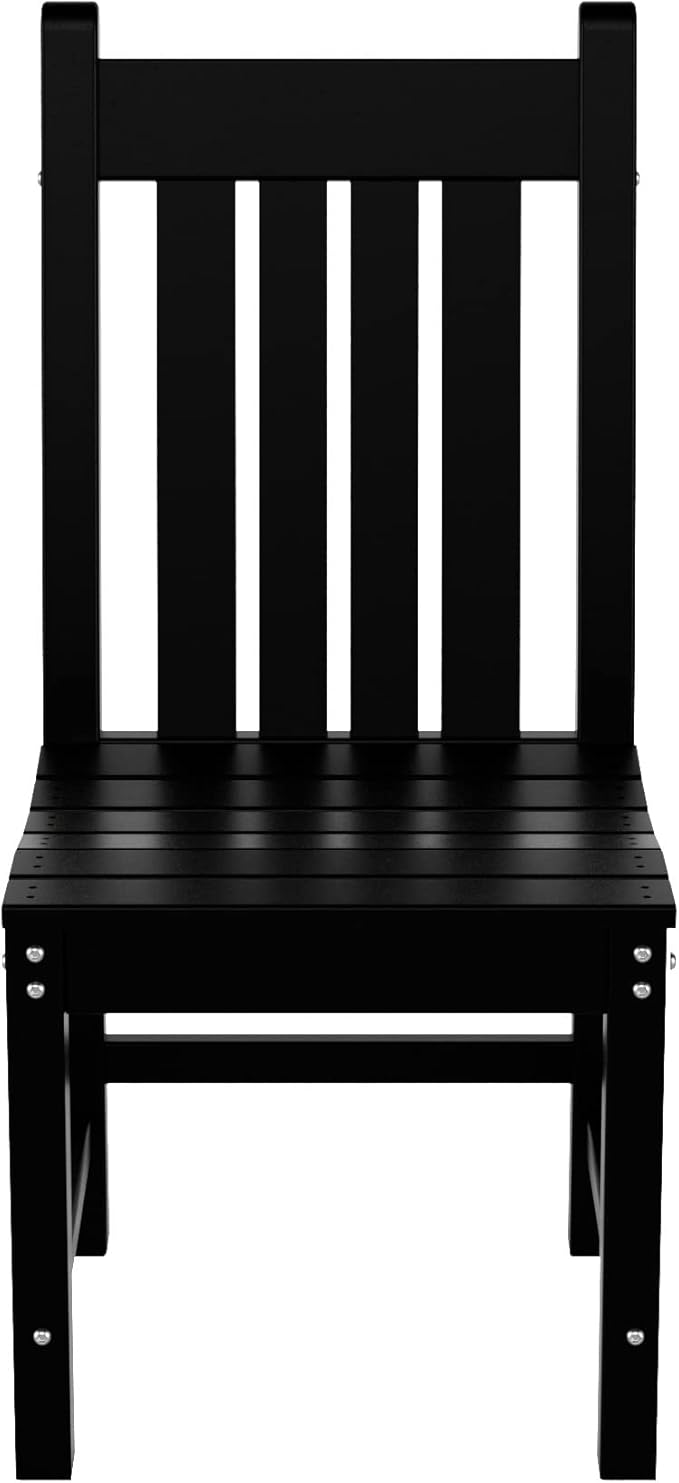 WestinTrends Malibu HDPE Outdoor Armless Patio Dining Chair Black