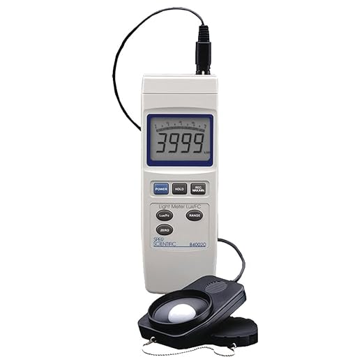 Sper Scientific Light Meter (Lux & Foot-Candles) 840020 - Professional Digital Lux Meter with LED Light Measurement, Min/Max, Peak Hold, and Tripod Mount for Industrial & Environmental Use - 4 pc