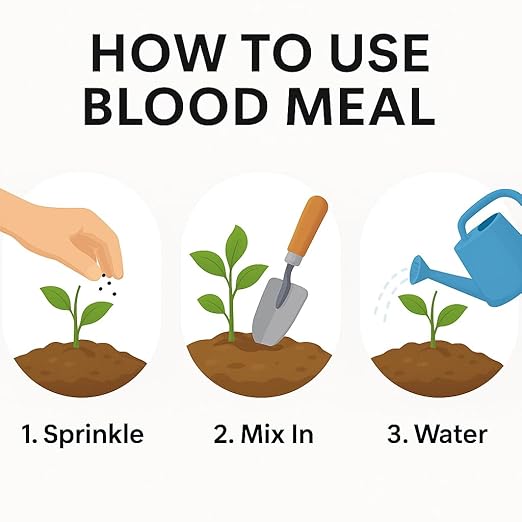 𝐁𝐄𝐒𝐓𝐒𝐄𝐋𝐋𝐄𝐑 Organic Blood Meal Fertilizer by Gardenera - 12-0-0 NPK - All-Natural Plant Food Source of Nitrogen for Organic Gardening, Flowers, Vegetables, Trees & Shrubs - 10 QUARTS