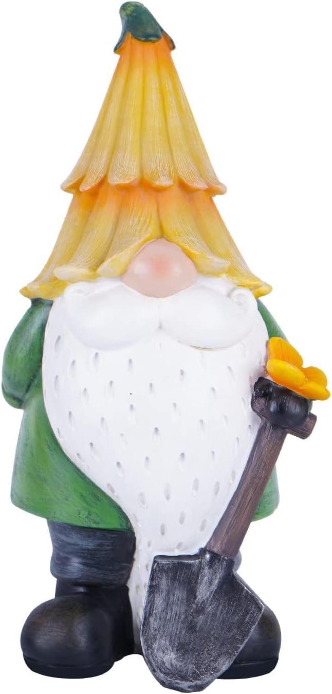 TZSSP Garden Statue Outdoor Gnome Hand-painted Statuary Farming Statue for Patio & Garden, Unique Lawn Ornament, Housewarming Gift Idea