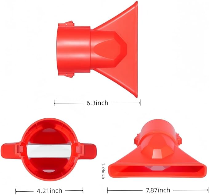 Flat Nozzle For Milwaukee 3017-20 M18 Fuel Blower, 2824-20 M18 Fuel Blower, 3009-20 M18 FUEL Blower, 49-16-2793 M18 Fuel Quik-Lok Blower Attachment （RED）