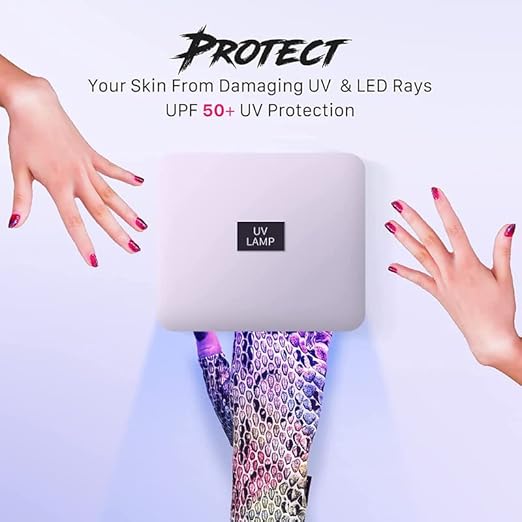 ManiGlovz - The ORIGINAL UPF 50+ UV Light Protective Nail Gloves | Gel Manicure and Anti UV Fingerless Gloves for Women | Can be Used as Sun Protection Gloves for Driving | Animal Instinct