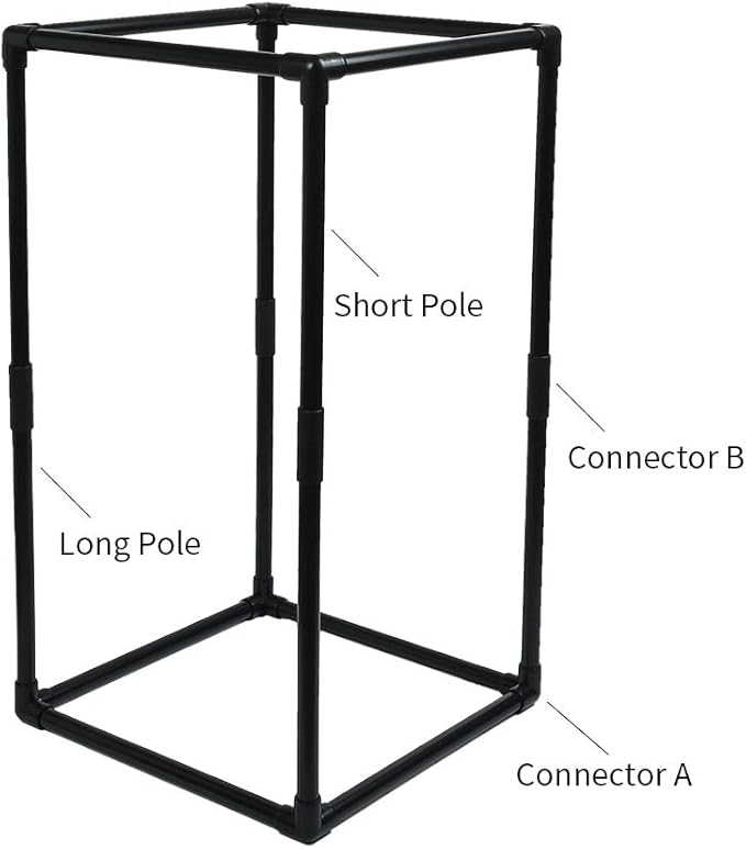 30" Large Monarch Butterfly Habitat Cage, Outdoor Insect Mesh Cage Terrarium (Diameter 19mm Pipe)