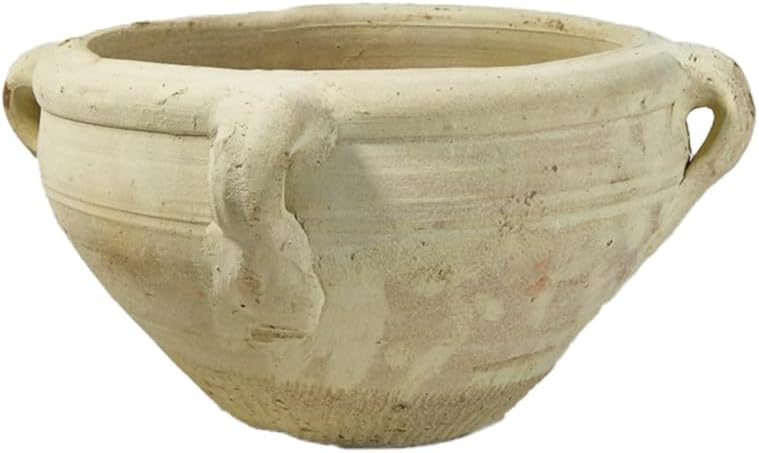 Serene Spaces Living, Antique Terracotta Clay Ceramic Pottery Bowl, 10 Inches x 5 Inches Vintage Decorative Bowls for Plants, Home Decor, and Events