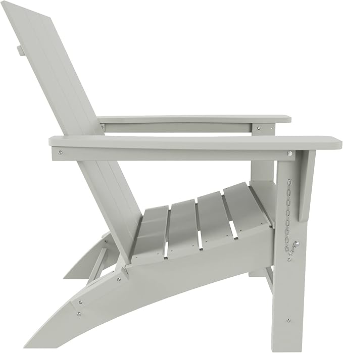 WestinTrends Ashore Modern Outdoor Folding Adirondack Chair (Set of 2), Sand