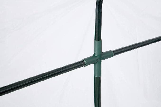 Miracle-GRO 4'8" x 4'8" x 6'5" All-Season Small Walk-in Greenhouse with 8 Wire Shelves for Outdoors, Easy-Access and Durable, Translucent