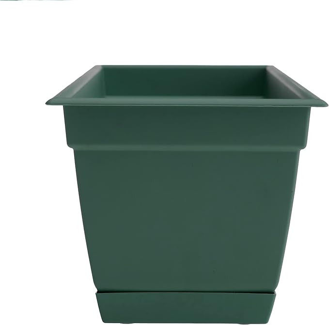 Bloem Dayton Window Box Planter: 24" - Turtle Green - 100% Recycled Durable Plastic Box, Elevated Feet, for Indoor and Outdoor Use, Gardening, 5 Gallon Capacity