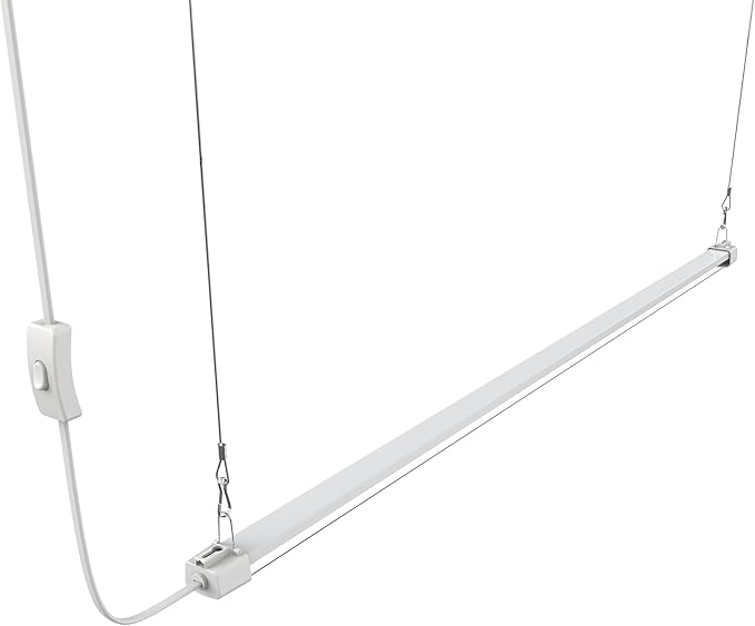 APICDOM LED Grow Light 4FT Full Spectrum Compact Linkable Lighting Fixture for Indoor Greenhouse Year Round Plant Seedlings, Essential Grow Slim Hanging Suspended Strip