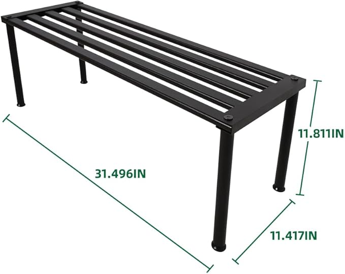 MultirackX Metal Plant Stand, Rust-proof Aluminum Display Rack, Plants Display Stands Decoration Racks for Living Room Garden Balcony Patio (Ebony, 31.5Inch Tall Leg)