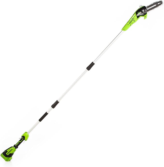 Greenworks 24V 8" Cordless Polesaw (Great For Pruning and Trimming Branches / 200+ Compatible Tools), Tool Only
