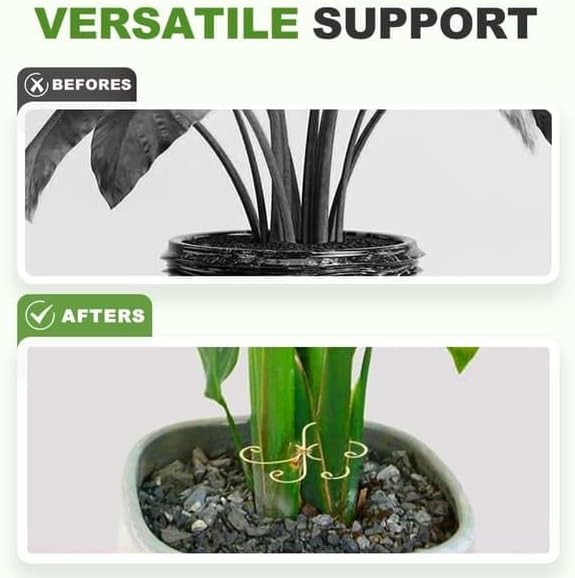 Plant Support Stakes,Flower-Shaped Indoor Plant Trellis,3 Pcs Reusable Plant Holder Stabilizer,Durable Plastic Climbing Plant Support Rings for Potted Plants,Vines,and Growing Support
