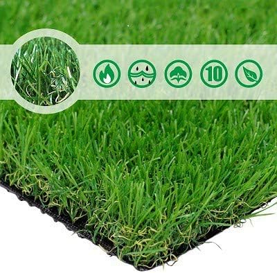 Petgrow Artificial Grass Turf 10FTX20FT(200 Square FT, Realistic Indoor Outdoor Garden Lawn Landscape Patio Synthetic Turf Mat- Thick Fake Faux Grass