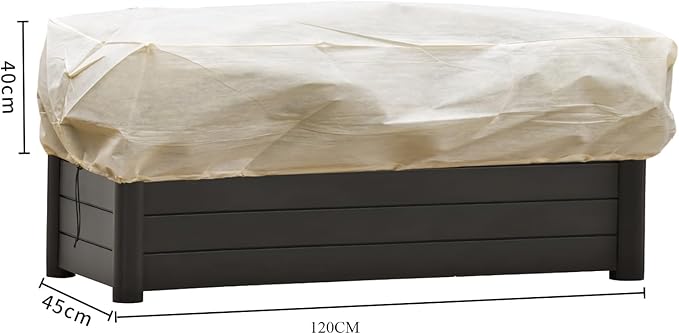 DINGBAI Plant Cover Freeze Protection, Winter Plant Covers, Plant Frost Cover, Tree Plant Freeze Protection Covers, Planter Plant Winter Frost Blanket with Zip Drawstring,4 Pack (59x17.7x15.7INCH)