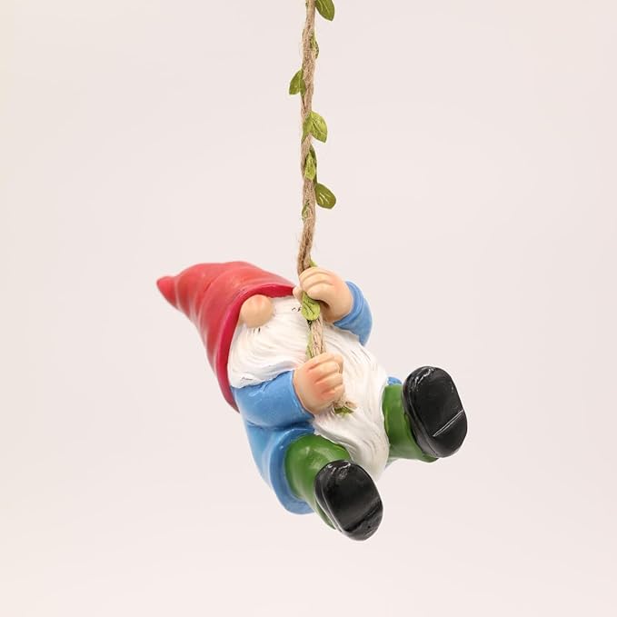 Garden Gnomes Outdoor Statue,Funny Gnomes Decorations for Lawn Yard Indoor Outdoor Gnome Ornament for Christmas Tree Decor Halloween New Year. (Climbing Gnome)