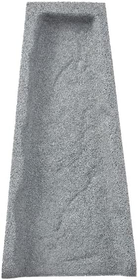 Rubberific Premium Rubber Downspout Splash Block, Rain Guard, Stone Textured Drain Extender (3 Pack, Gray)