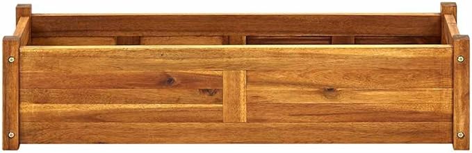 vidaXL 39.4 X 11.8 X 9.8 Durable Acacia Wood Raised Bed in Brown