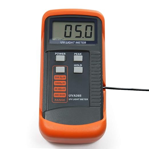 AMTAST UV Light Meter Professional UV Monitors Measurable of UVA Light Measure Tester with 320~390nm Range Portable UV Sunlight Tester (Model UVA365)