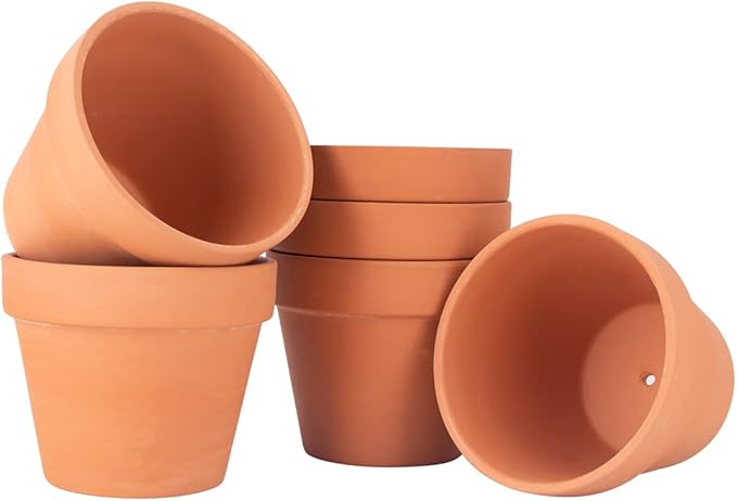 BLQH [26 Pack] 4" Planter Nursery Pots Terracotta Pot Clay Ceramic Pottery Cactus Pot Flower Succulent Garden Pots
