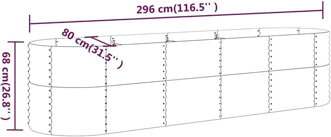 Zateety 9.7ft x 9.7ft Large Metal Raised Garden Bed, Anthracite Grey Galvanized Steel Planter Box,Outdoor Square Gardening Bed for Vegetables, Flowers & Herb Garden (26.8" Deep)