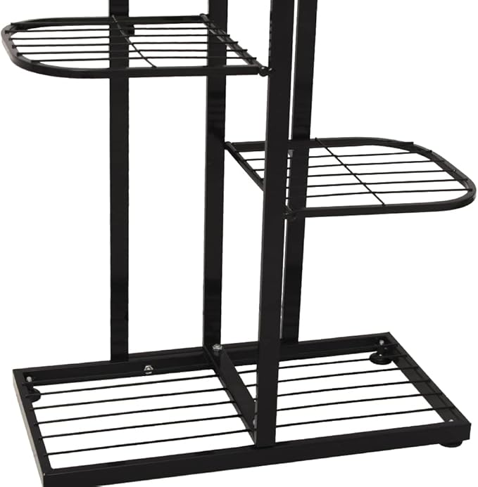 Cre Cra Tall Metal Plant Stand Indoor Outdoor 6 Tier Flower Pot Plant Stand Multi Tier Plant Holder Shelf Display Rack for Garden Patio Balcony