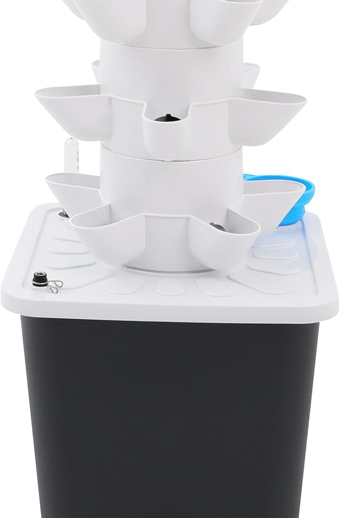 Hydroponic Growing System, 7-Tier 35-Plant Vegetable Planter Tower Outdoor Indoor Garden Vertical Planter Germination Kit with Water Pump & Intelligent Water Circulation for Gardening Lover