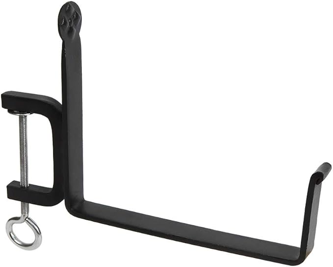 Achla Designs SFB-02C, 8 inch Railing clamp Window Flower Box Brackets, Black