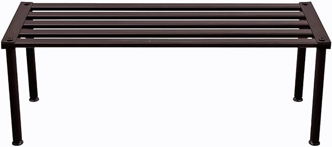 MultirackX Metal Plant Stand, Rust-proof Aluminum Display Rack, Plants Display Stands Decoration Racks for Living Room Garden Balcony Patio (Ebony, 31.5Inch Tall Leg)