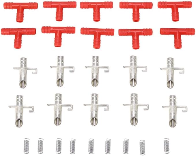 10 PCS Waterer Drinker, Practical Automatic Water Feeder Pig Nipple Rabbit Waterer Drinker Feeder Poultry Watering System