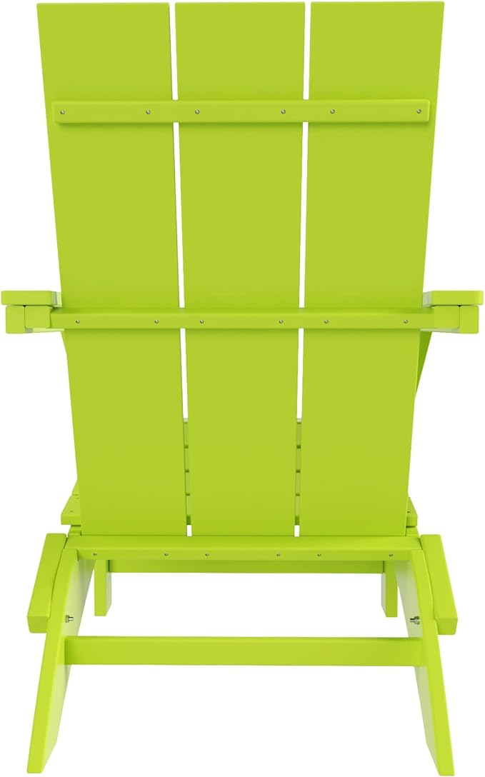 WestinTrends Ashore Modern Outdoor Folding Adirondack Chair, Lime