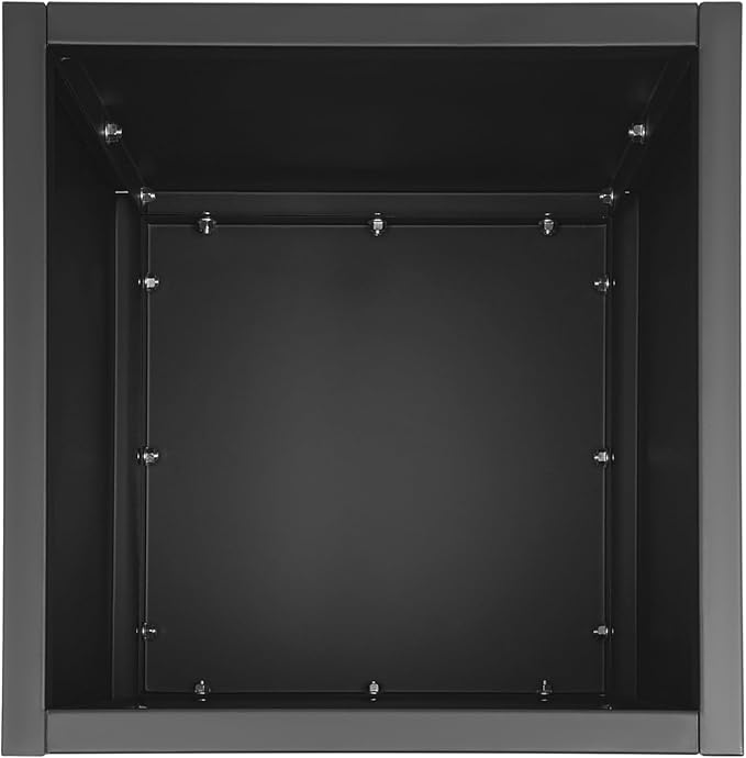 20 & 24 &17 Inch Square Steel Planter Box with Drainage - Modern Tall Cube Planters for Indoor & Outdoor Use,Large Contemporary Flower Pot for Patio, Garden, Deck & Houseplants (Black, 17Inch)
