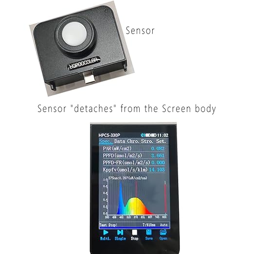 Hopoocolor HPCS-330P Spectrometer PPFD Meter PAR Quantum Meter Wireless Bluetooth Connection