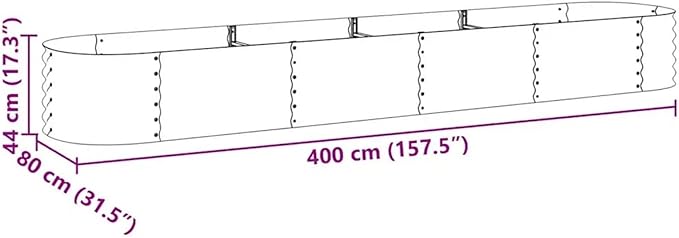 Zateety 13ft x 13ft Large Metal Raised Garden Bed, Anthracite Grey Galvanized Steel Planter Box, 157.5" Outdoor Square Gardening Bed for Vegetables, Flowers & Herb Garden (17.3" Deep)