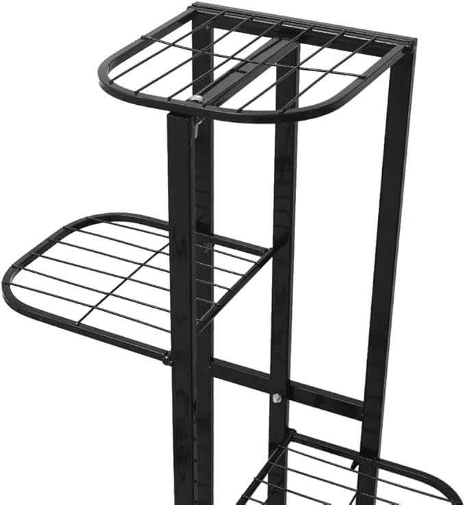 Cre Cra Tall Metal Plant Stand Indoor Outdoor 6 Tier Flower Pot Plant Stand Multi Tier Plant Holder Shelf Display Rack for Garden Patio Balcony