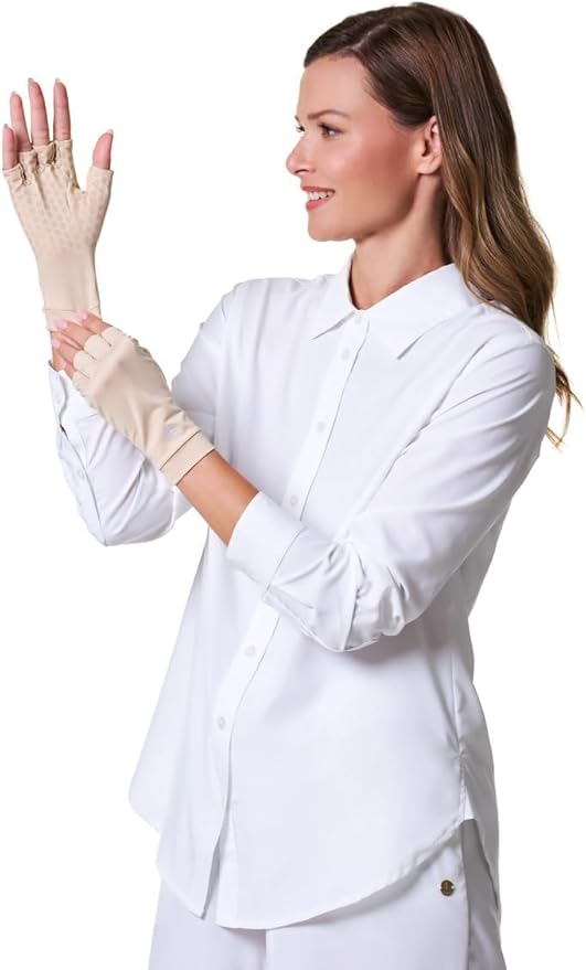 Coolibar Fingerless UV Sun Gloves - UPF 50+ Sun Protection - Ouray