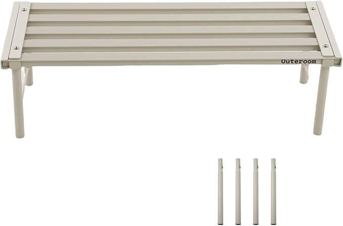 OUTEROOM Metal Plant Stand, Rust-proof Aluminum Flower Pot Stand, Plants Display Stands Decoration Racks for Living Room Balconies and Gardens (60 White)