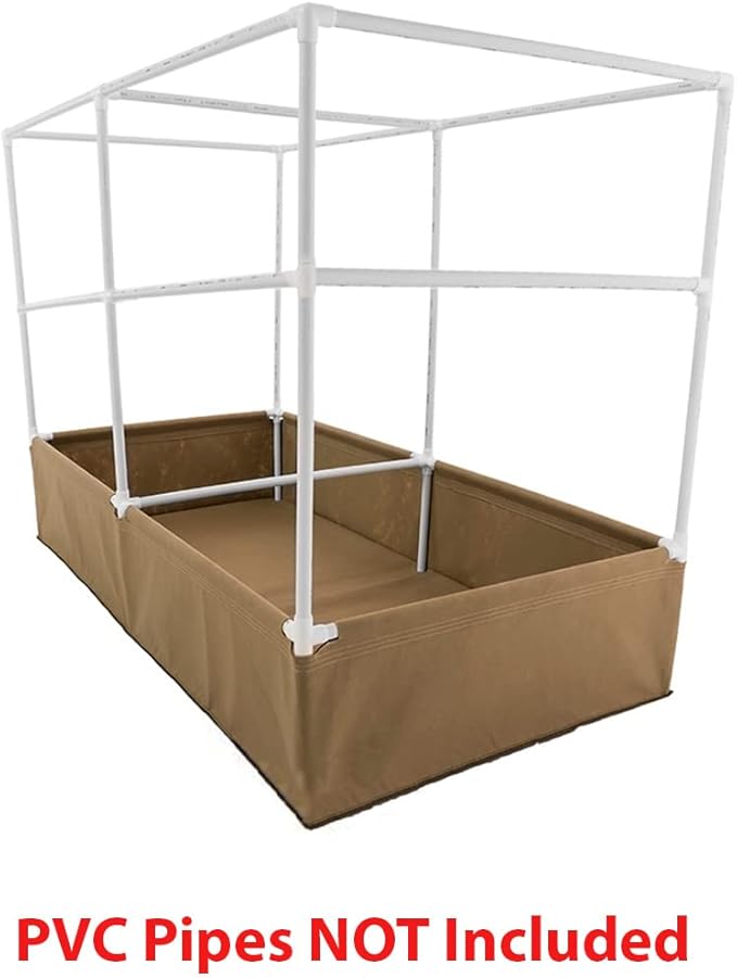 Grassroots Fabric Raised Garden Bed (3' x 6' w/ Double Trellis)