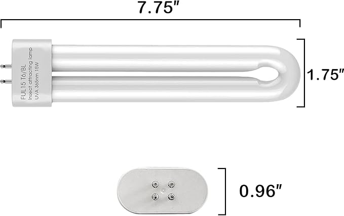 Replacement for Hemiua Zap T6 Pro | 15W Replacent Bulbs, Black Light (2 Pack)