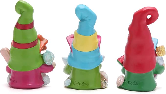 Hodao 3PCS Summer Gnomes Decor Sea Star Shell Elf Handmade Beach Swedish Gnomes Decorations for Home Scandinavian Elf Decorations Home Ornaments Summer Gnome Figurines