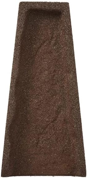 Rubberific Premium Rubber Downspout Splash Block, Rain Guard, Stone Textured Drain Extender (Brown)