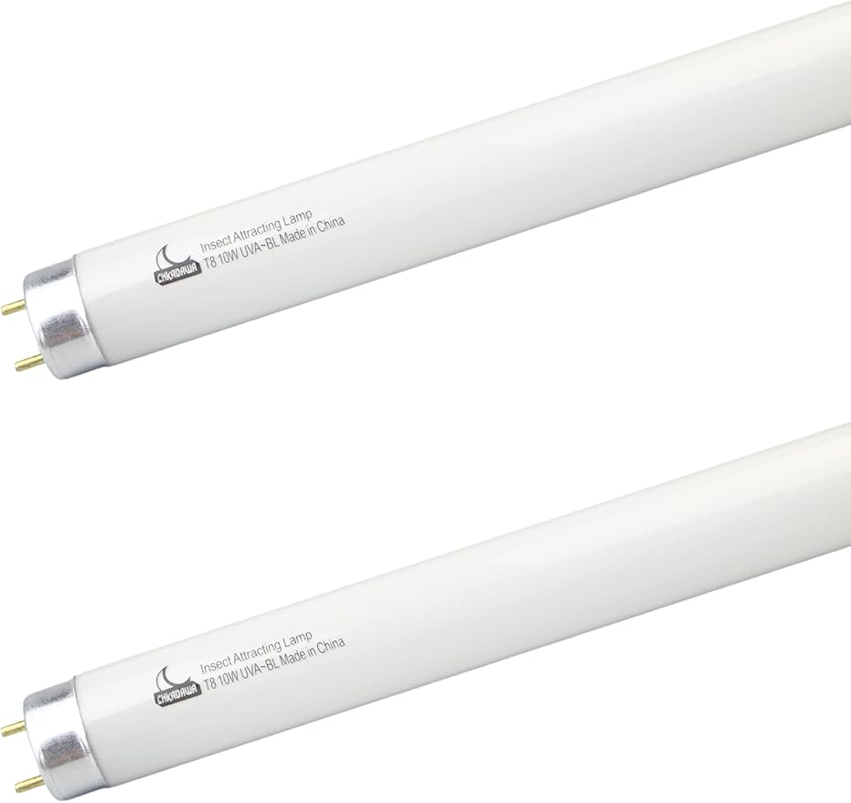 BL T8 F10W Replacement Bulbs for Aspectek, LiBa 20W Indoor Device, F10T8 BL365nm 10 Watt Tube G13, 13'' Linear Black Light Fluorescent Tube 2 Pack