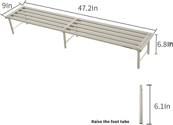OUTEROOM Metal Plant Stand, Rust-proof Aluminum Flower Pot Stand, Plants Display Stands Decoration Racks for Living Room Balconies and Gardens (120 White)