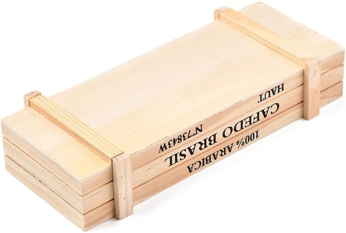 2PCS 8.39×2.83×1.77 Inch Natural Wooden Succulent Plant Outdoor Rectangle Wood Planter Box Windowsill Raised Garden Bed Flower Cactus Pot Storage Box for Vegetables Grass Lawn Yard